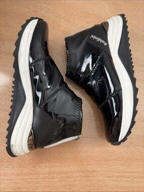 Baldinini Black Patent Leather Ankle Sneakers